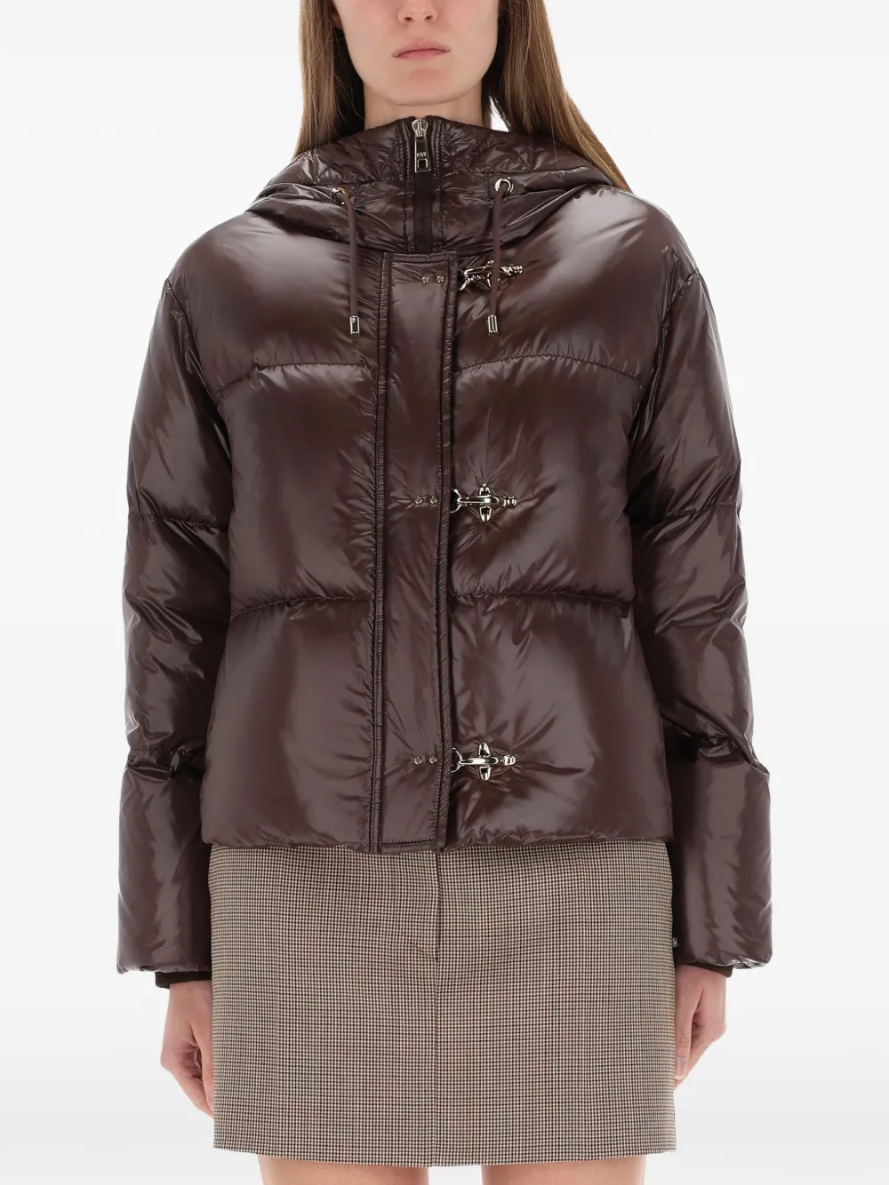 Fay hooded toggle jacket | Brown | Image 1