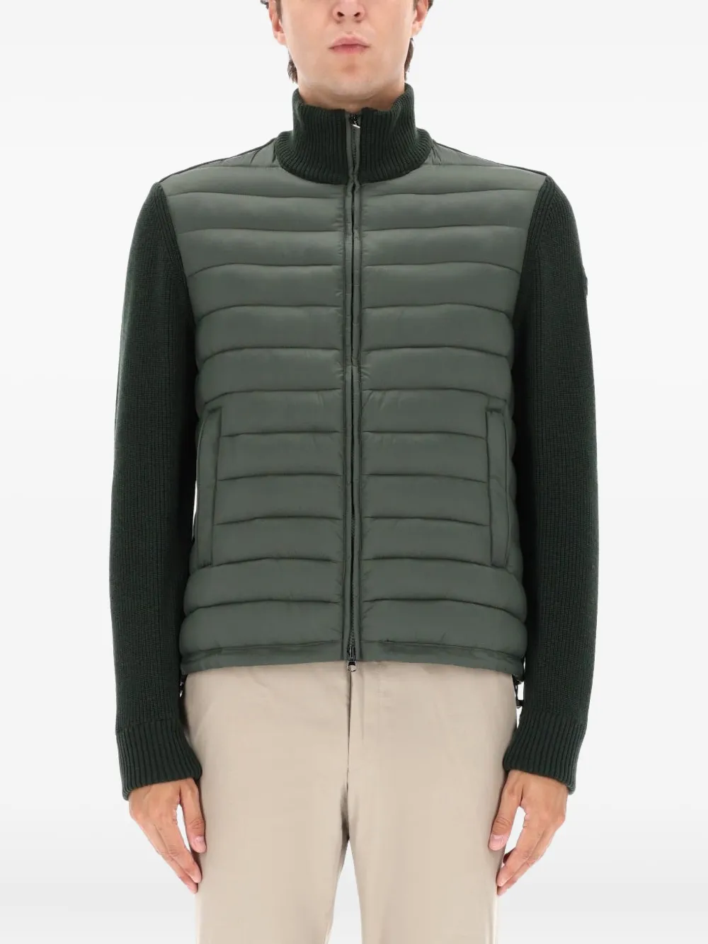 Colmar ribbed panelled jacket | Green | Image 1