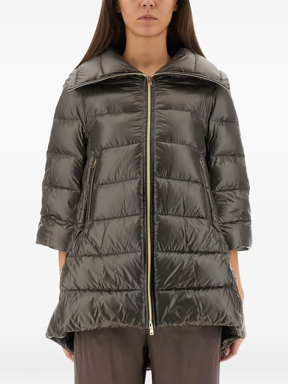 Herno Cleofe zip-up quilted coat | Grey | Image 1