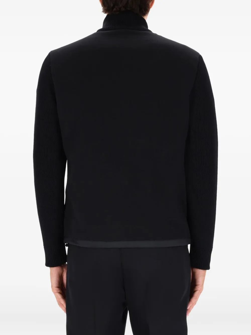 Colmar Geribbeld jack met vlakken Zwart