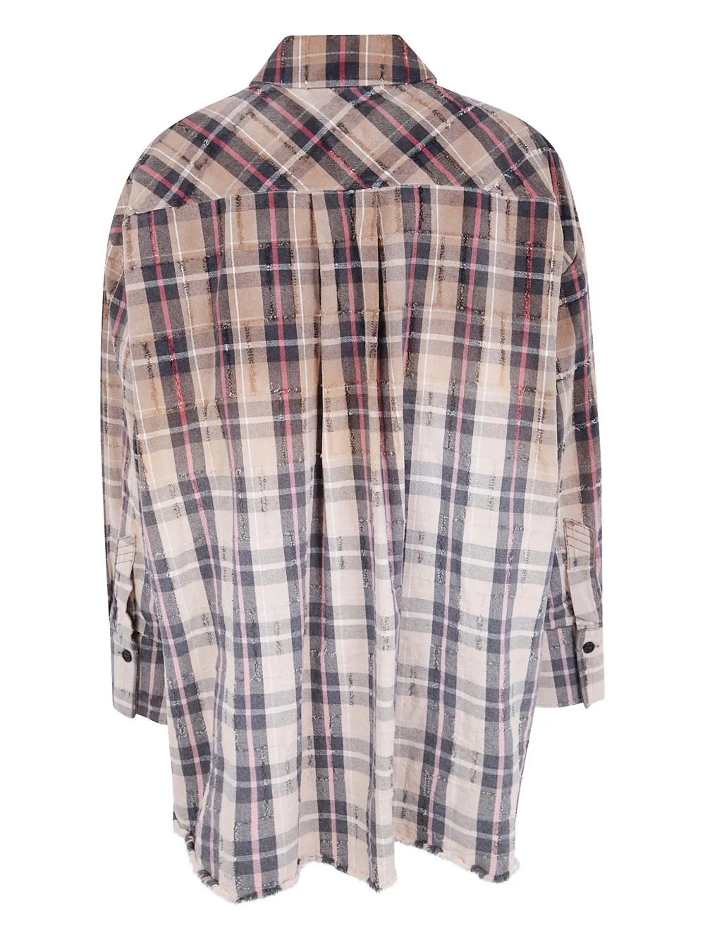 Attico Check-print Shirt In Multi