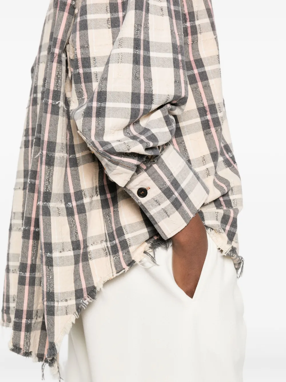 The Attico Geruit blouse Bruin