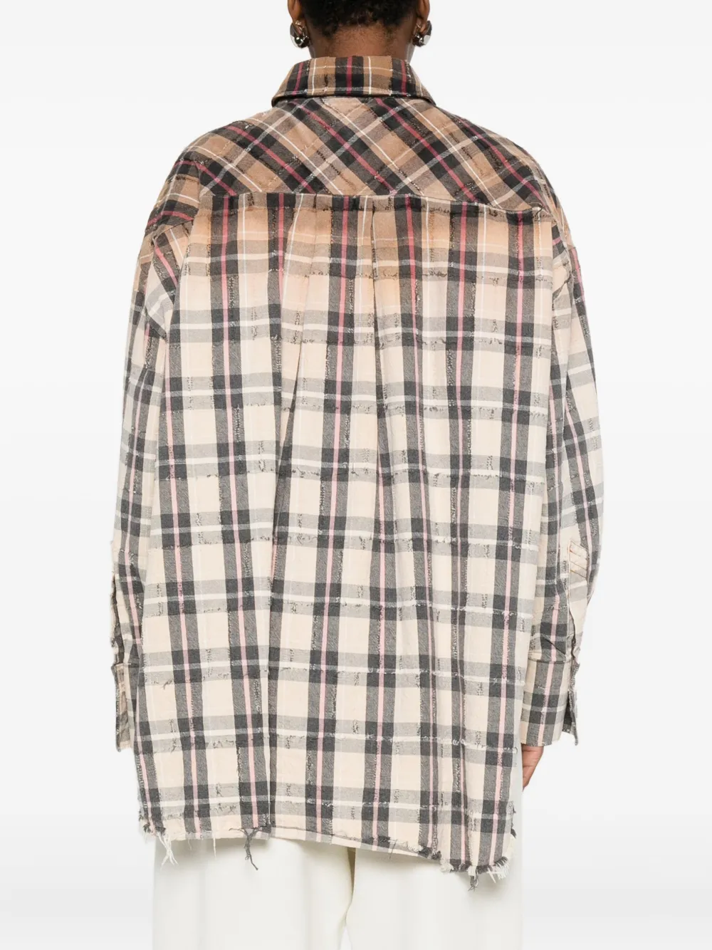 The Attico Geruit blouse Bruin