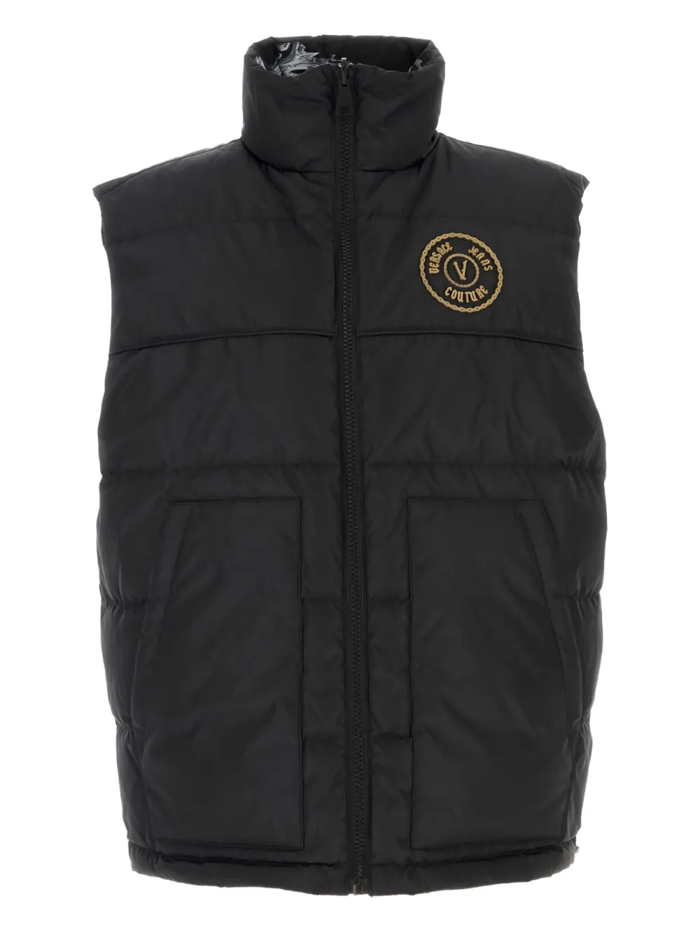 Versace Jeans Couture quilted reversible waistcoat - ブラック Versace Jeans Couture quilted reversible waistcoat - ブラック