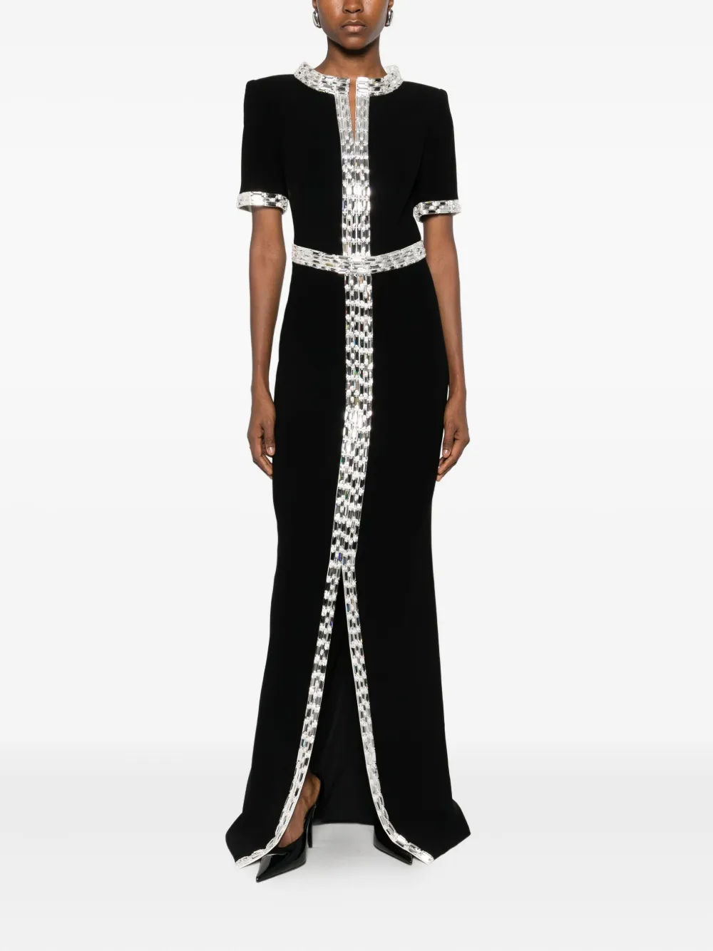 JEAN-LOUIS SABAJI Crêpe maxi-jurk - Zwart