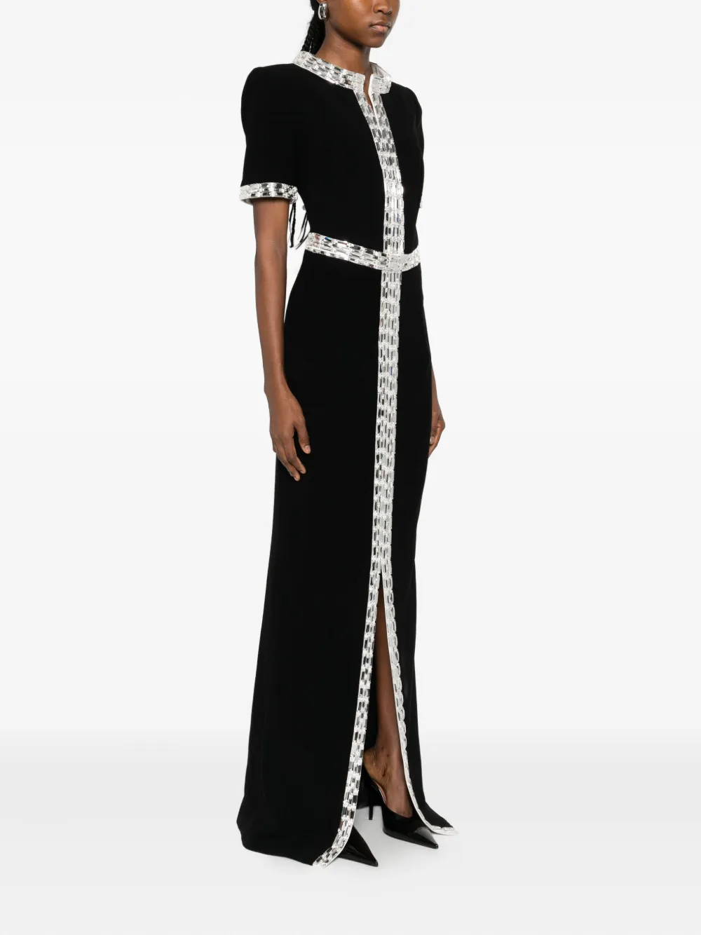 Jean Louis Sabaji Crêpe Maxi Dress In Black