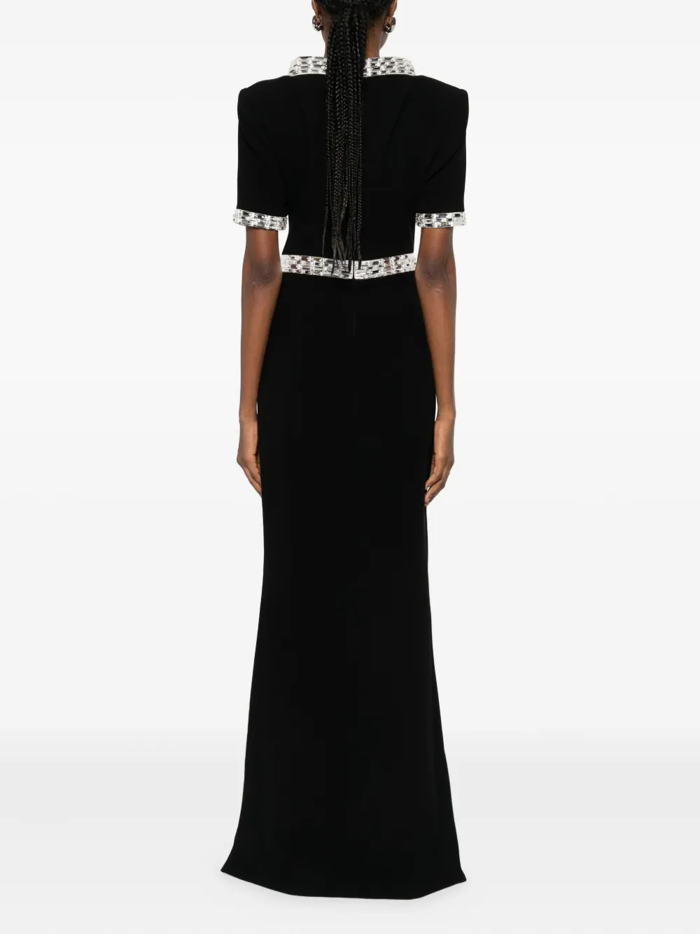 Jean Louis Sabaji Crêpe Maxi Dress In Black