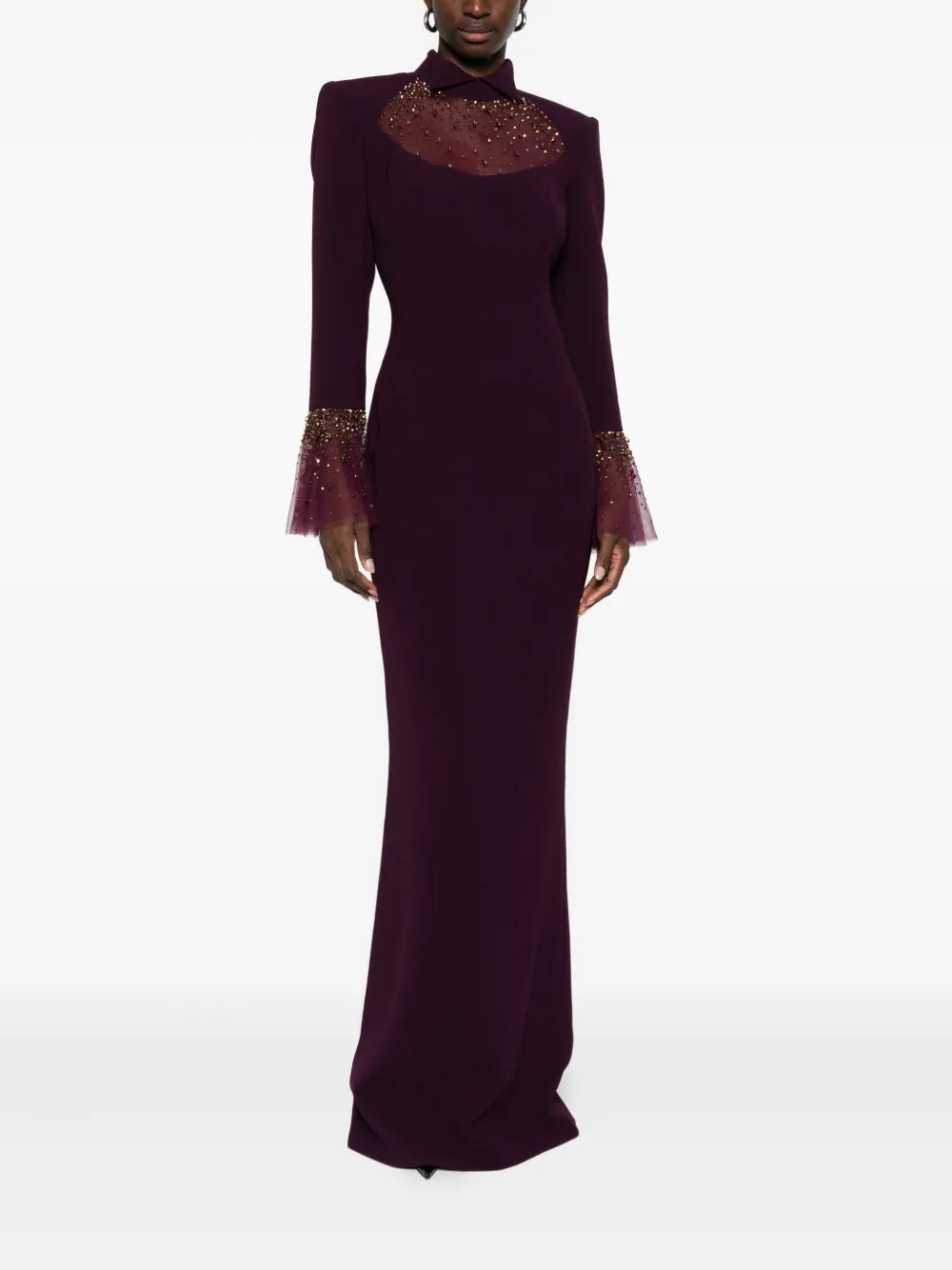 JEAN-LOUIS SABAJI Maxi-jurk met klokmouwen - Rood