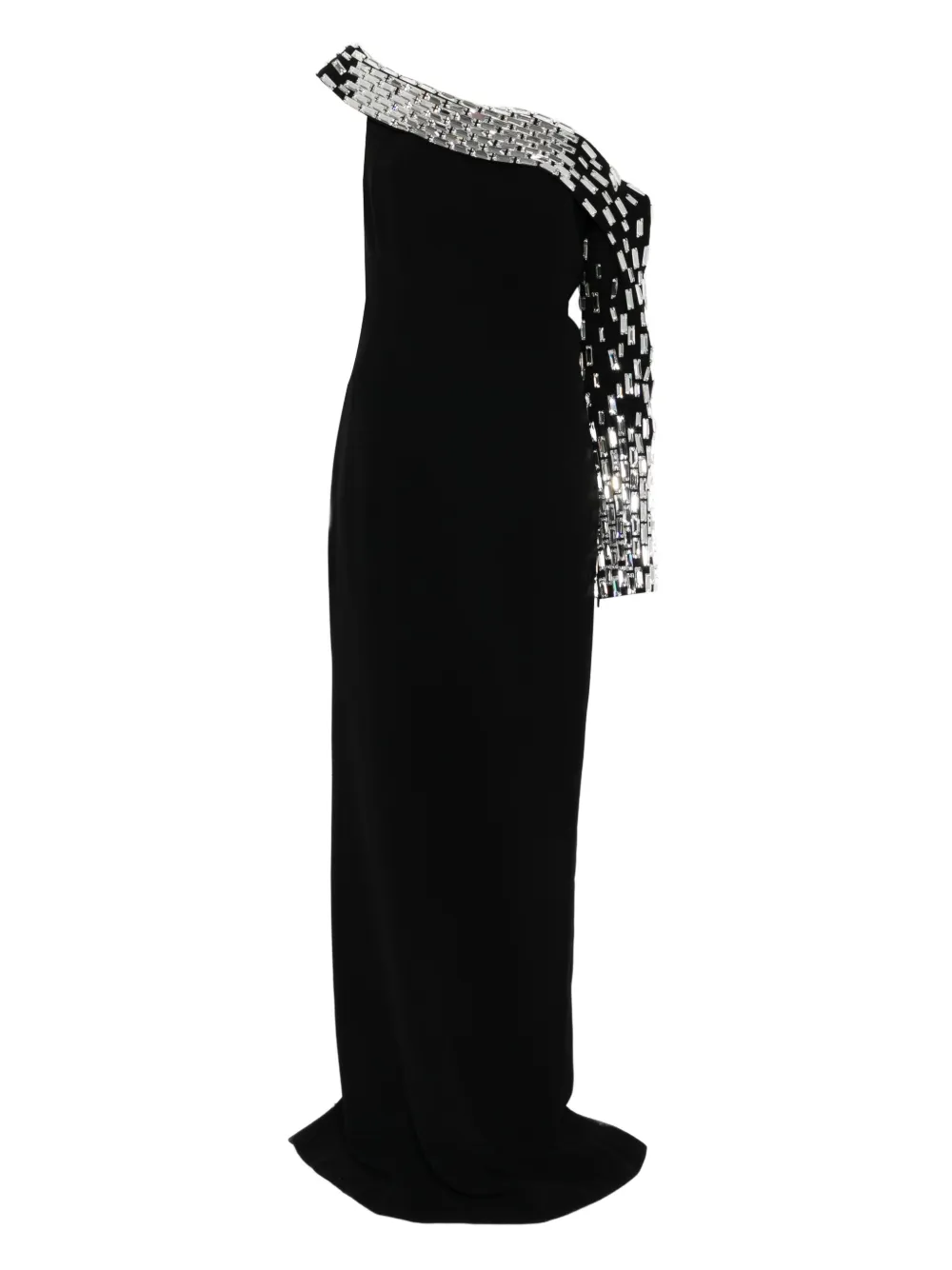 JEAN-LOUIS SABAJI asymmetric baguette-embroidery maxi dress | Black | Image 1
