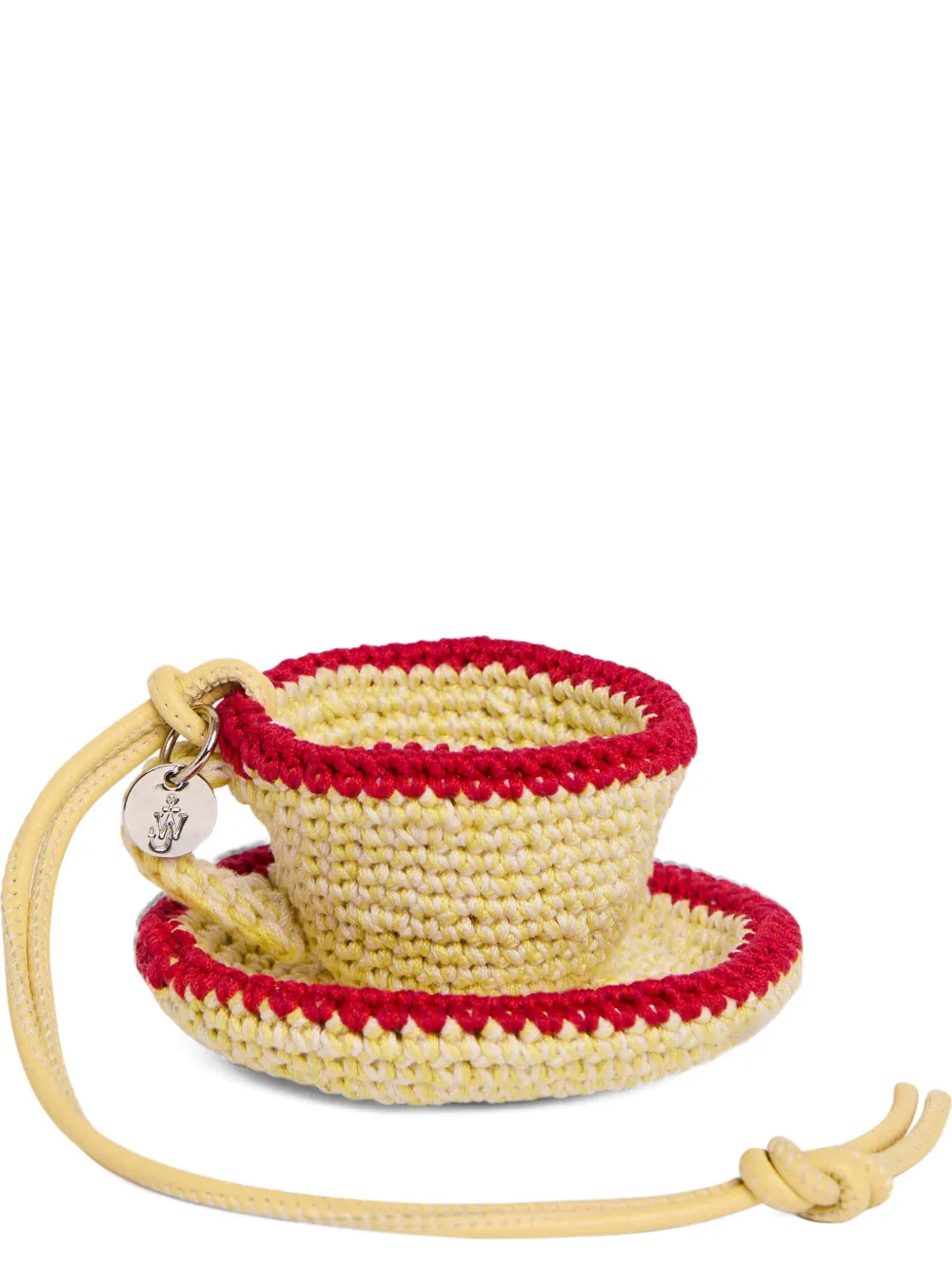 JW Anderson crocheted teacup bag charm - Giallo