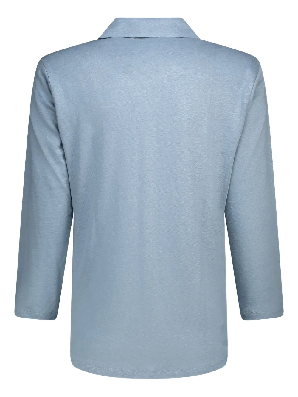 Majestic Filatures Top met knopen en kraag Blauw