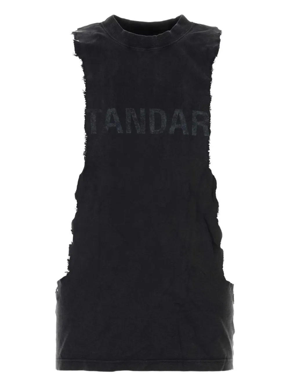 Balenciaga ripped cotton tank top | أسود | Image 1