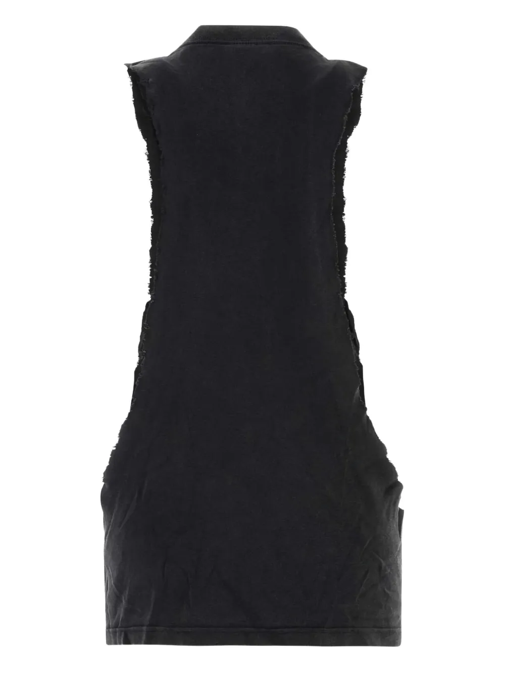Balenciaga ripped cotton tank top - Zwart