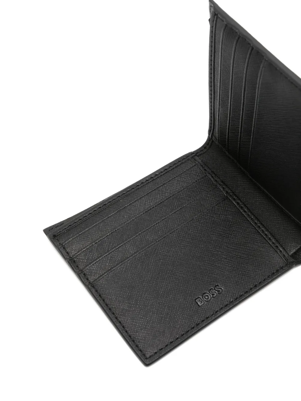 Hugo Boss Monogram-print Wallet In Black