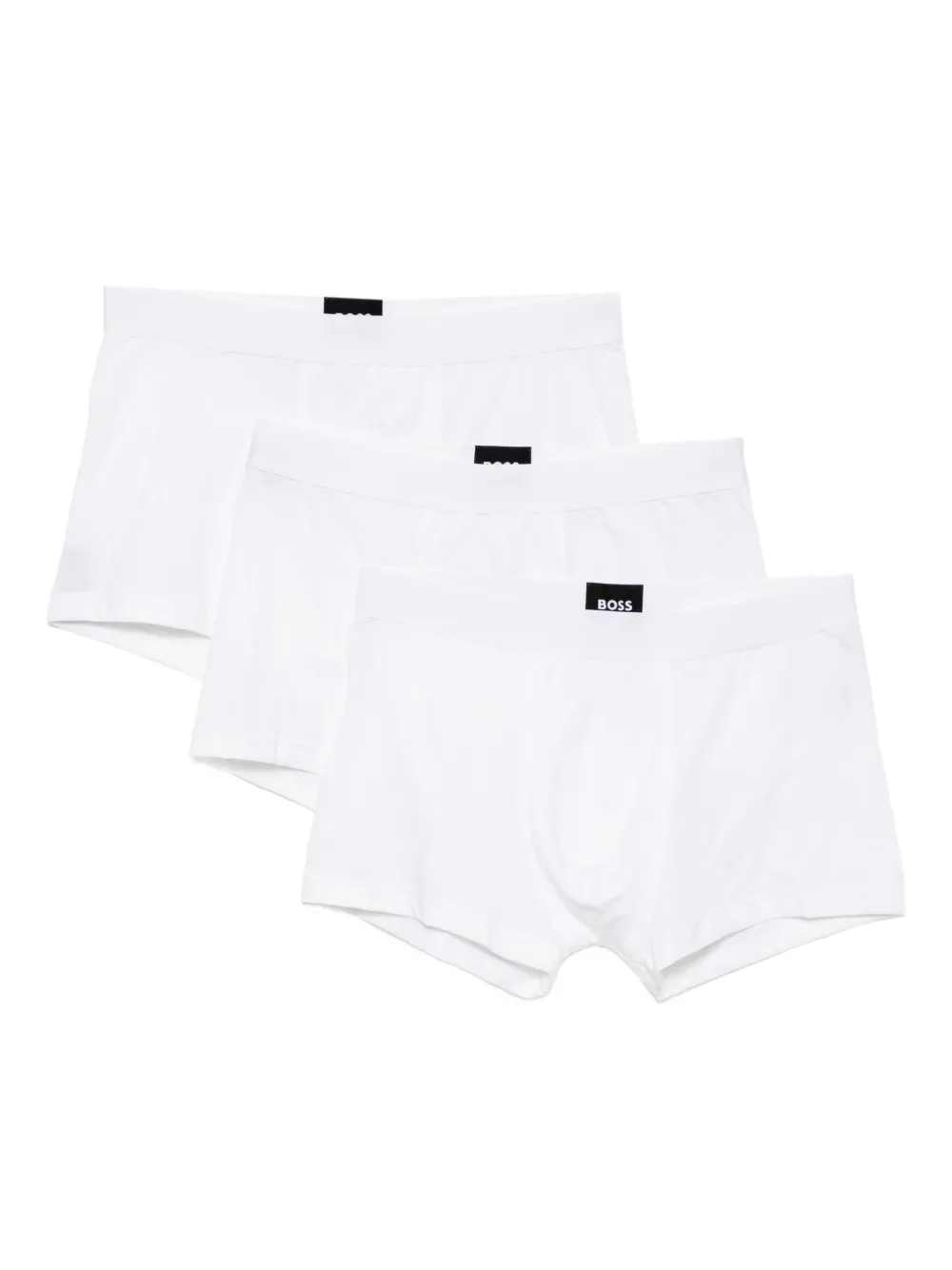 BOSS Set aus drei Slips mit Logo-Bund - Weiß