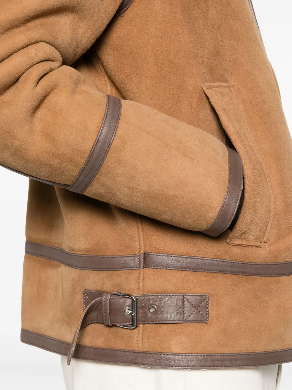 Dondup Zip-up Leather Jacket In Brown