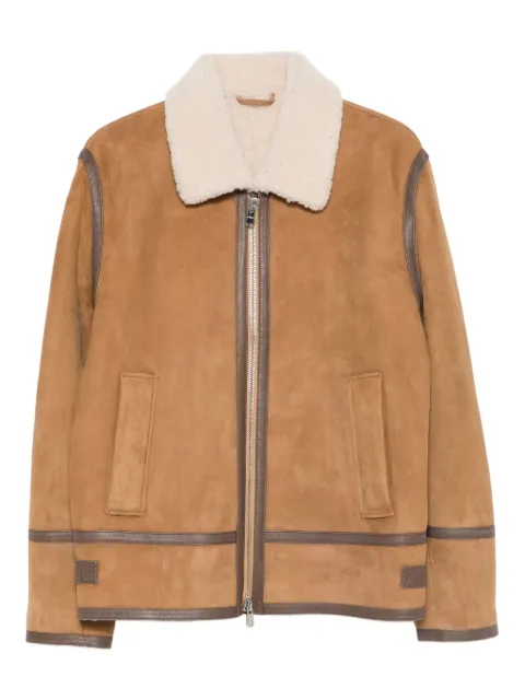 DONDUP veste en cuir à fermeture zippée