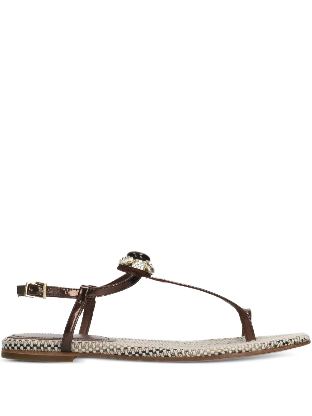 Lola Cruz Margot verfraaide sandalen Bruin
