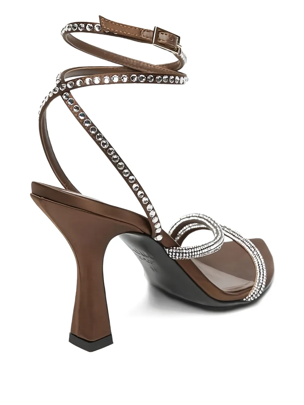 3juin Crystal-embellished Sandals In Brown