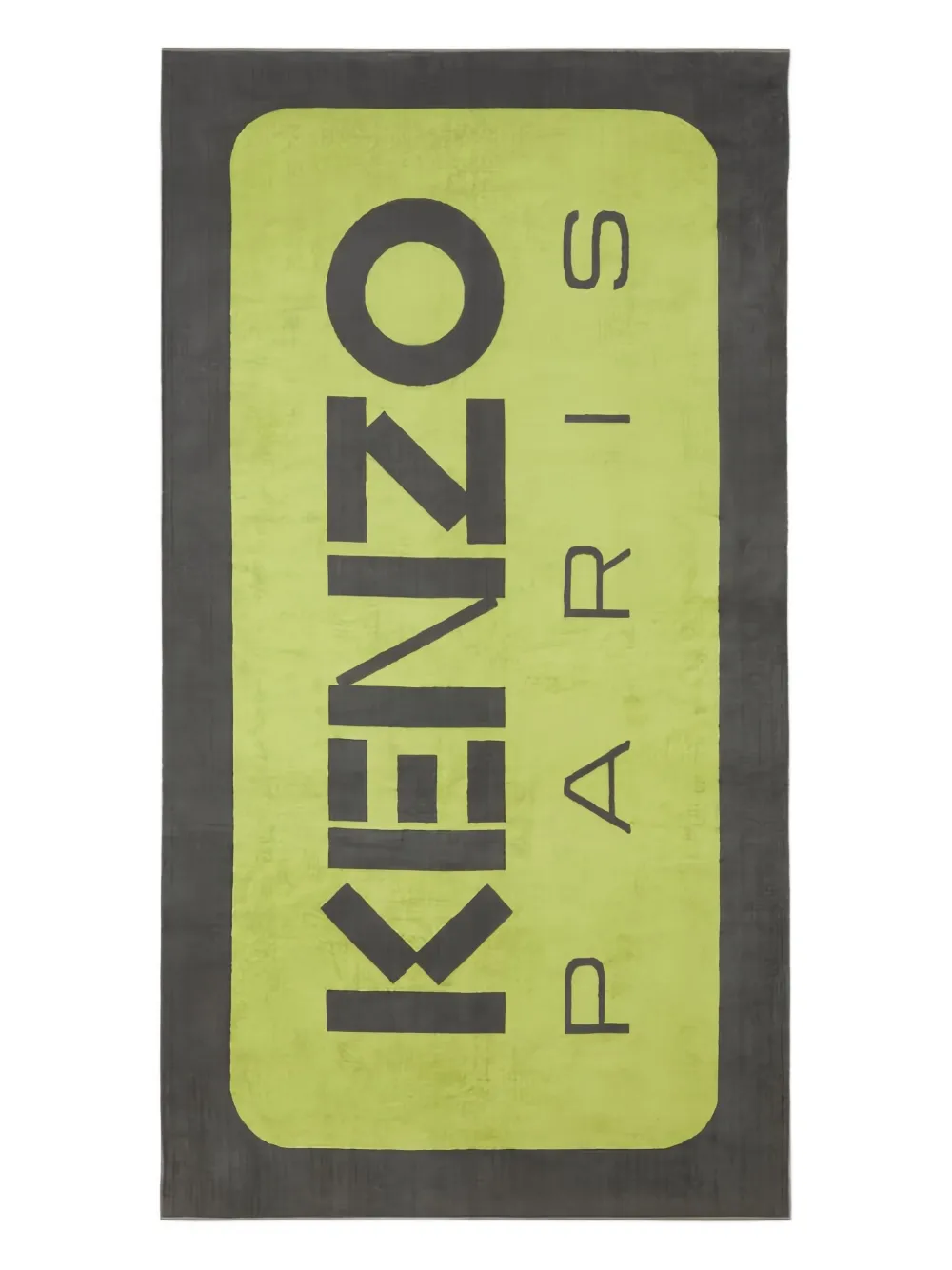 Kenzo Label rectangle beach towel | Green | Image 1