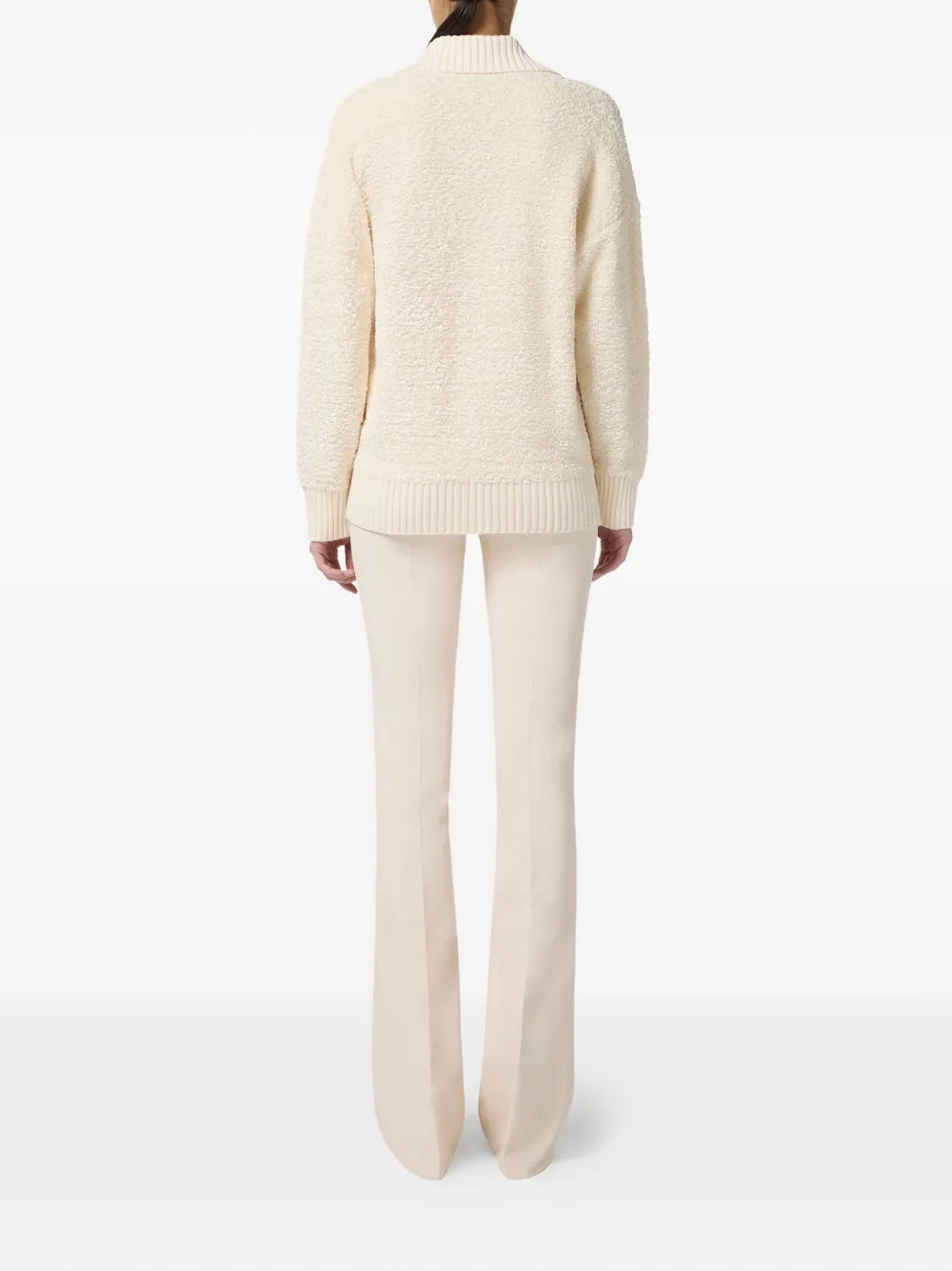 Elisabetta Franchi Buttoned Cardigan In Neutral