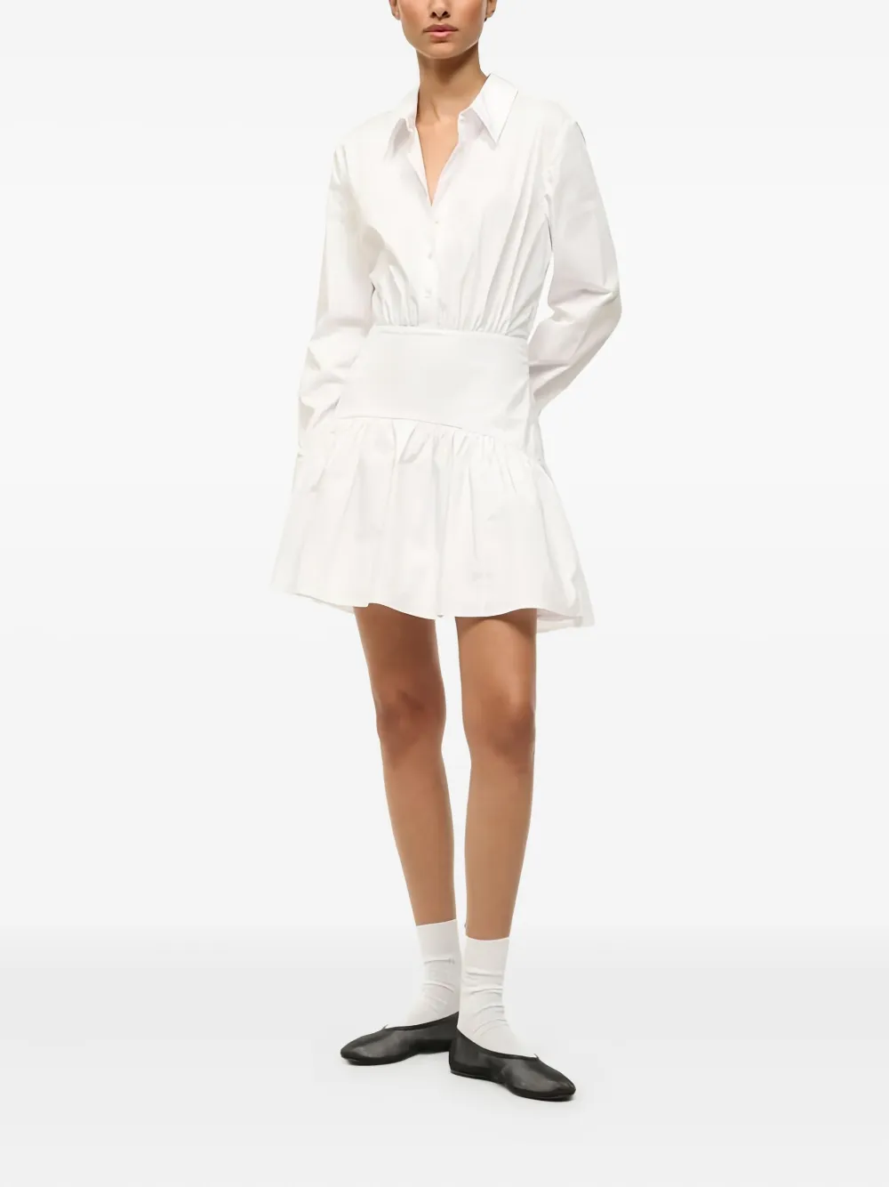 STAUD Rocco mini-jurk Wit