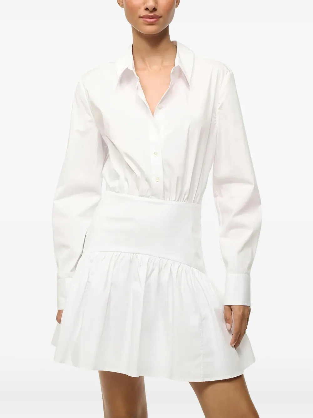 STAUD Rocco mini-jurk Wit