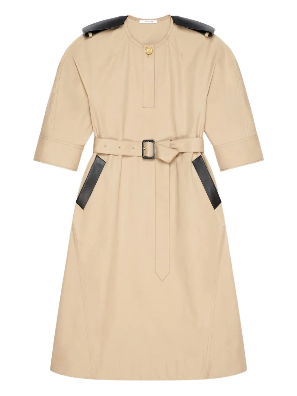 Givenchy vestido midi de algodón con cinturón | neutro | Image 1