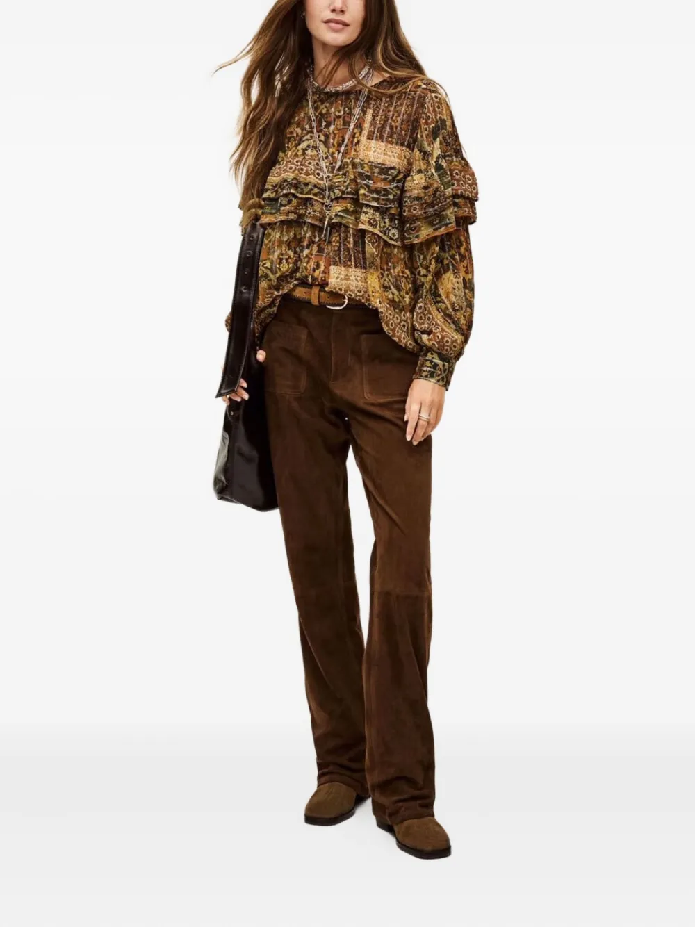 Ba&sh Mossi Patch-pocket Trousers In Brown