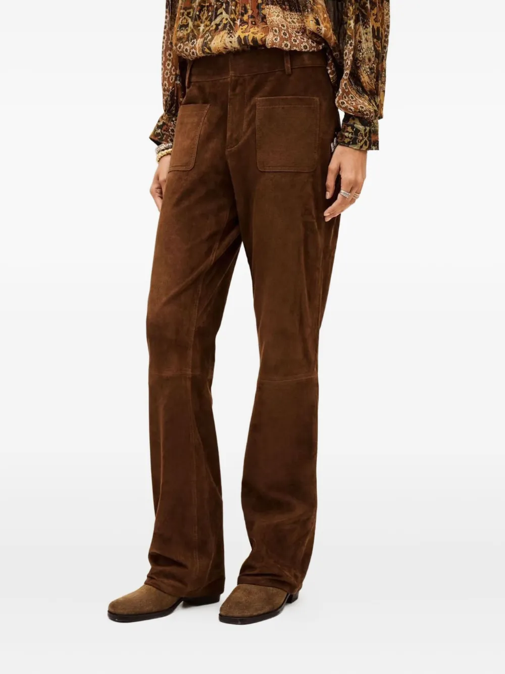 Ba&sh Mossi Patch-pocket Trousers In Brown