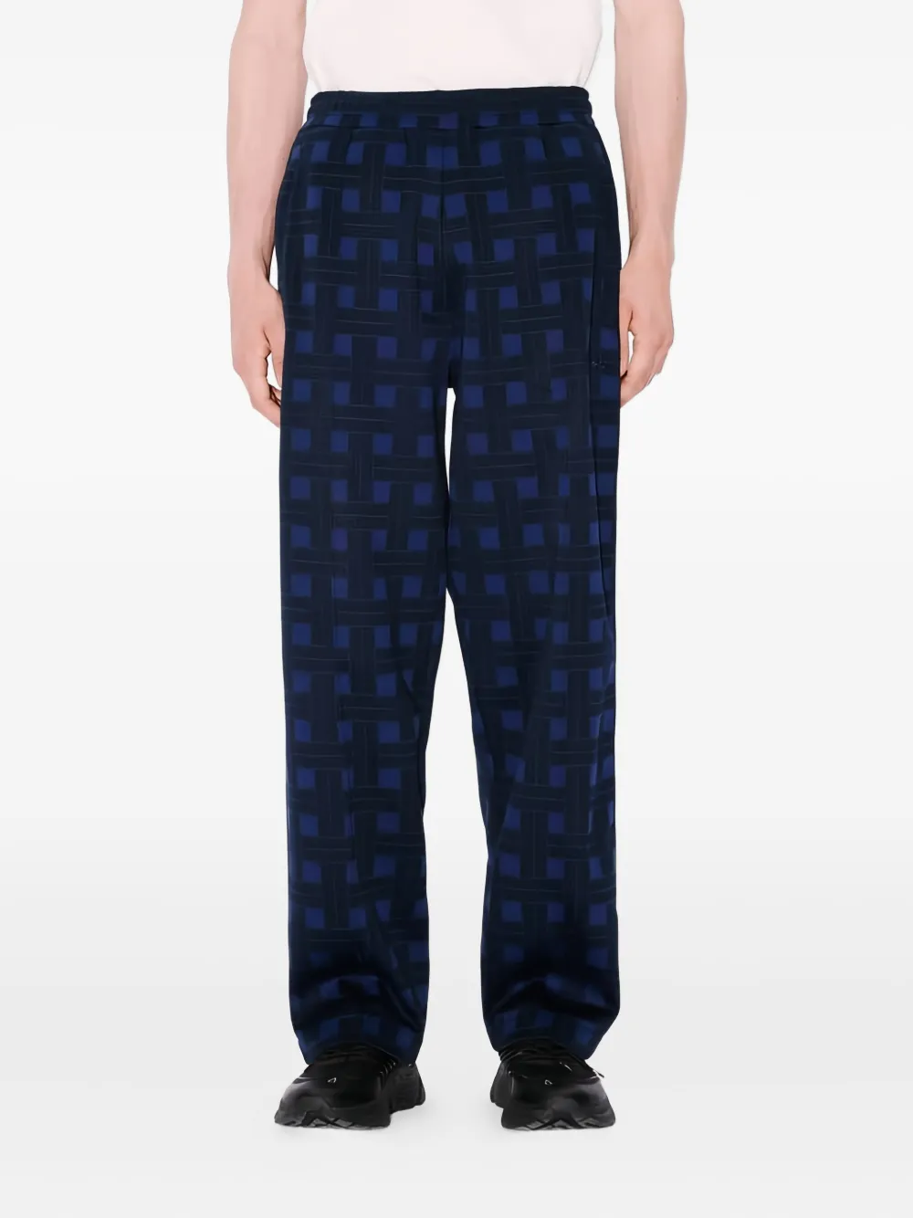 Kenzo Weave broek met jacquard Blauw