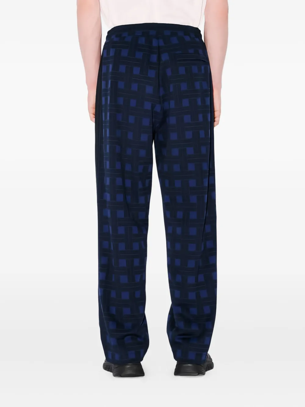 Kenzo Weave broek met jacquard Blauw