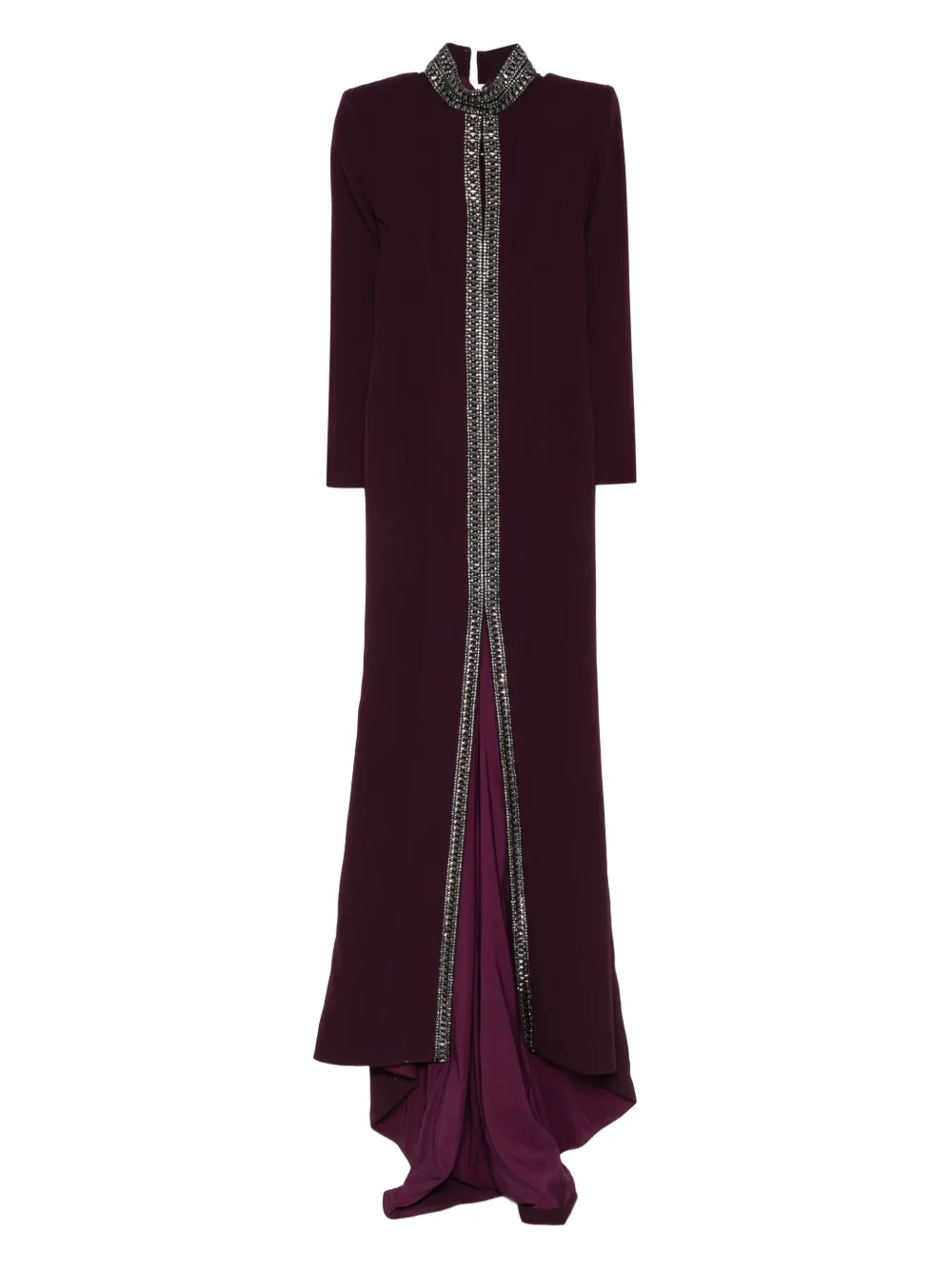 JEAN-LOUIS SABAJI crystal-embellished mermaid gown | Red | Image 1