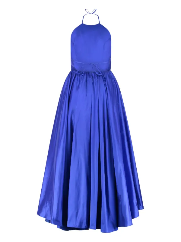 sachin and babi light blue dress River Island halter satin midi dress in brown