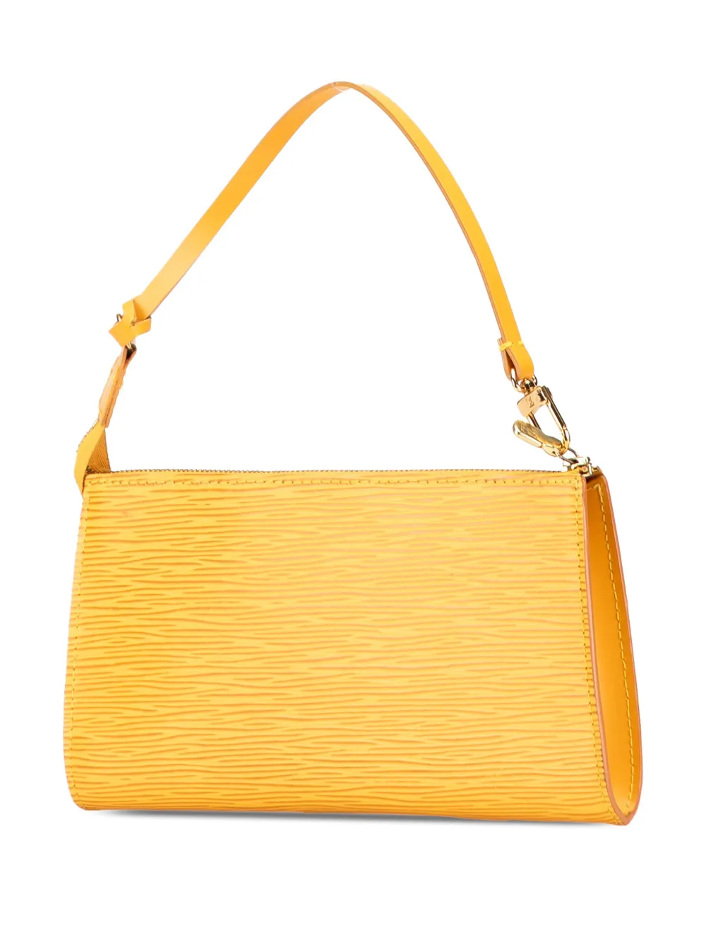 Pre-owned Louis Vuitton 1998 Epi Pochette Accessoires Shoulder Bag In Yellow