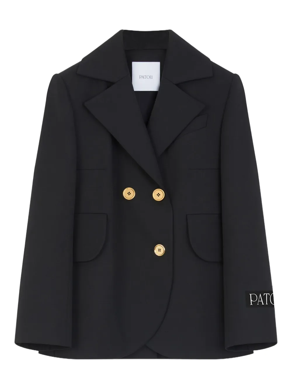 Patou double-breasted tie jacket | Black | Image 1