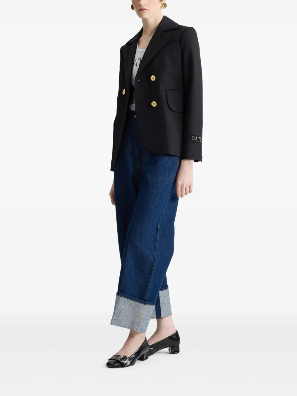Patou double-breasted tie jacket | Fitted Jackets | Image 2