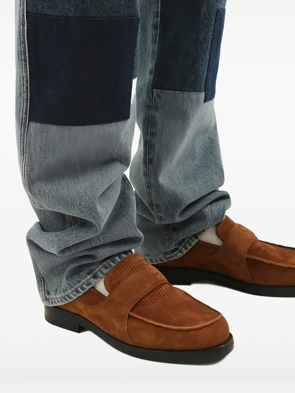 1989 STUDIO Jeans met patchwork Blauw