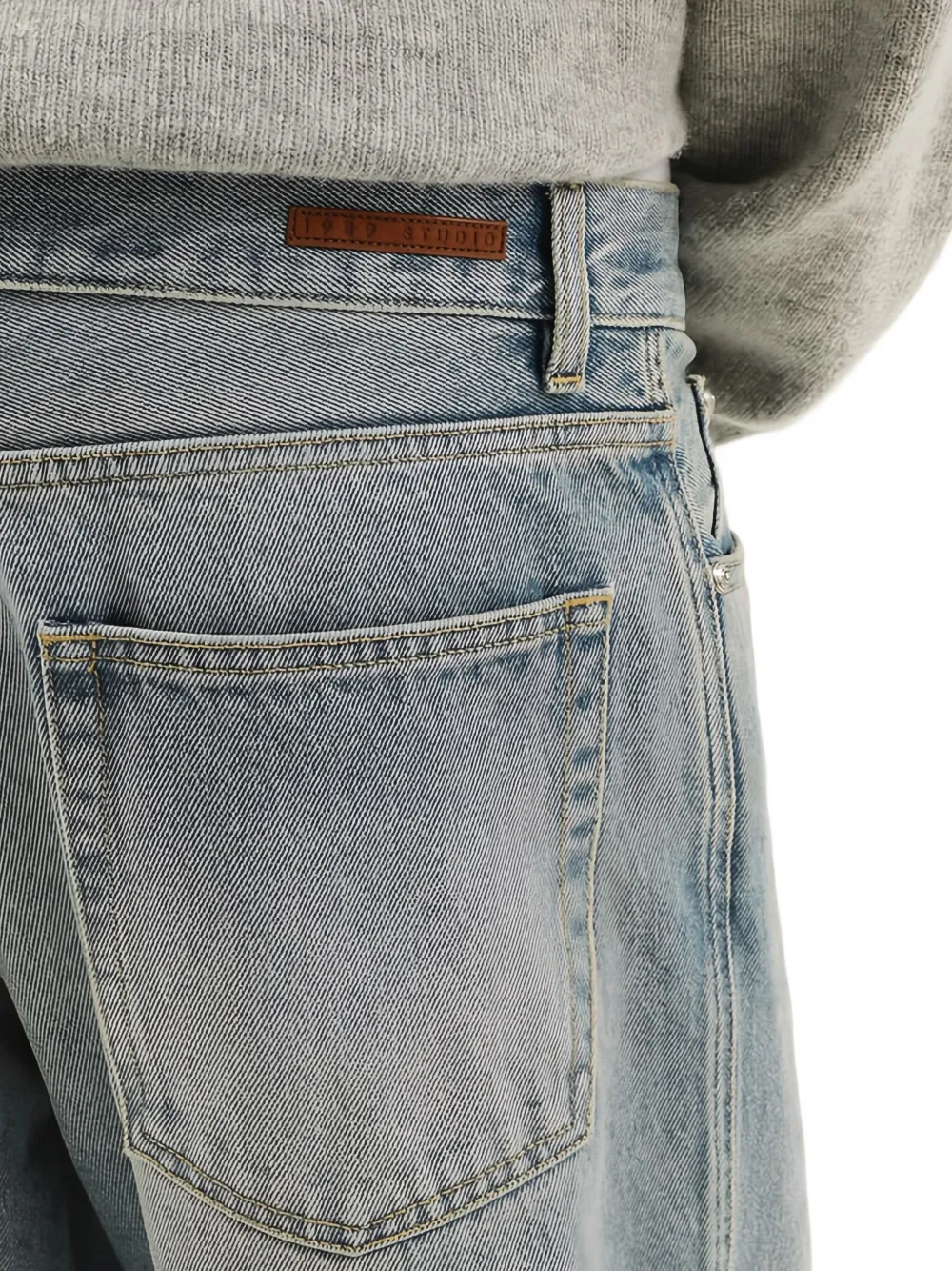 1989 STUDIO Jeans met patchwork Blauw