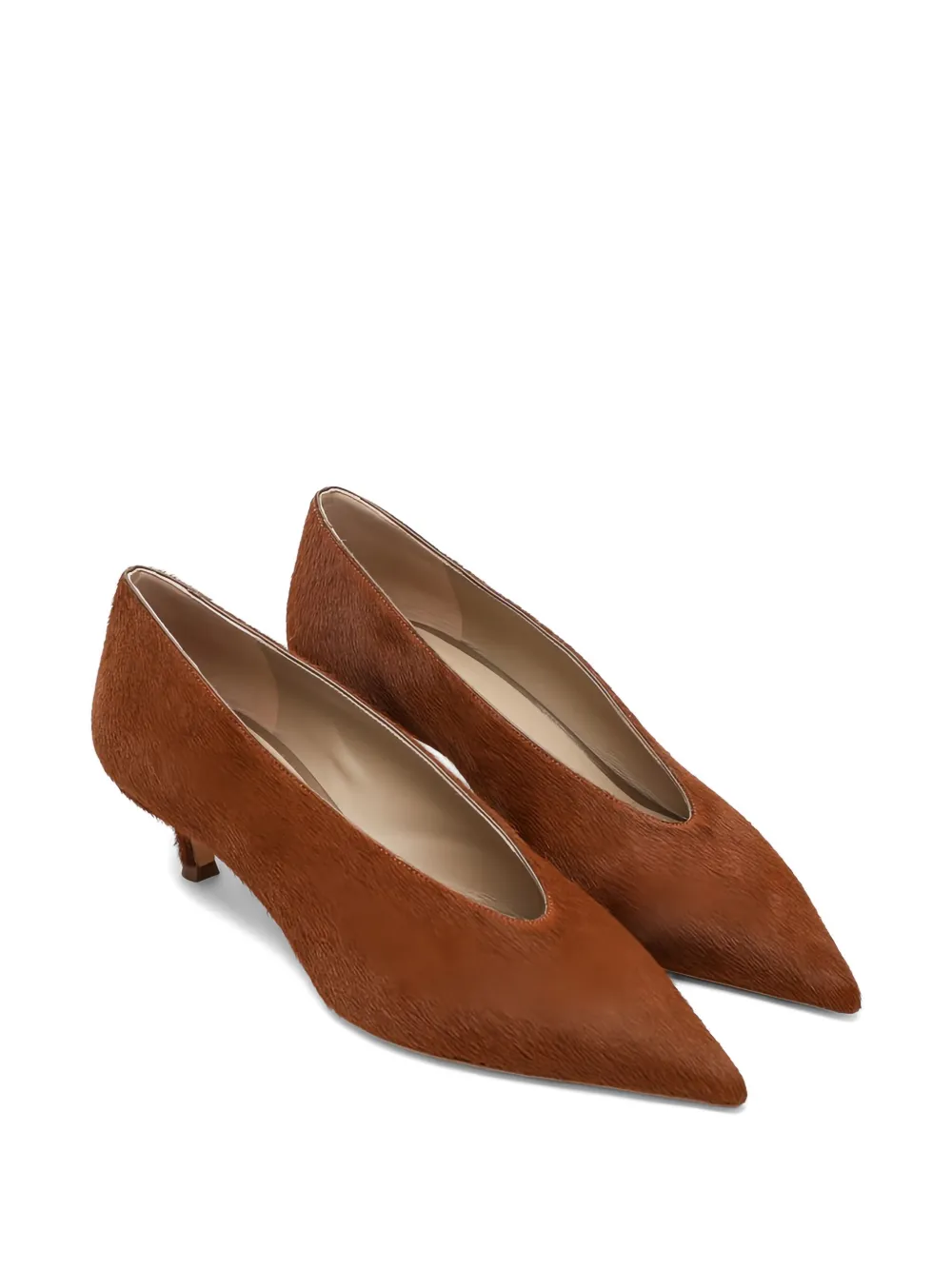 Le Monde Beryl 40 mm Babouche Kitten pumps Bruin