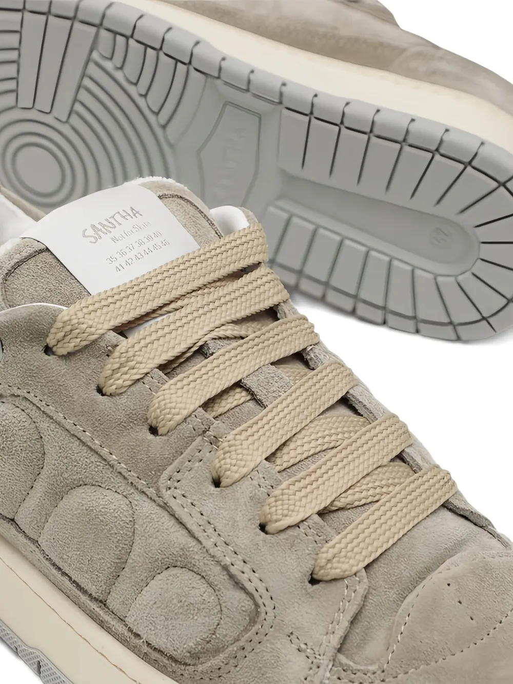 SANTHA Suède low-top sneakers Grijs