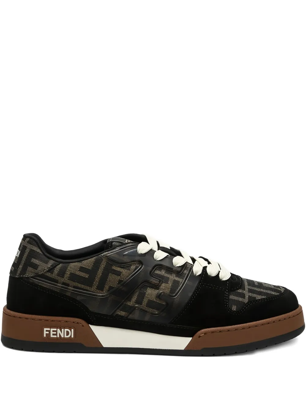FENDI monogram-pattern sneakers | Brown | Image 1