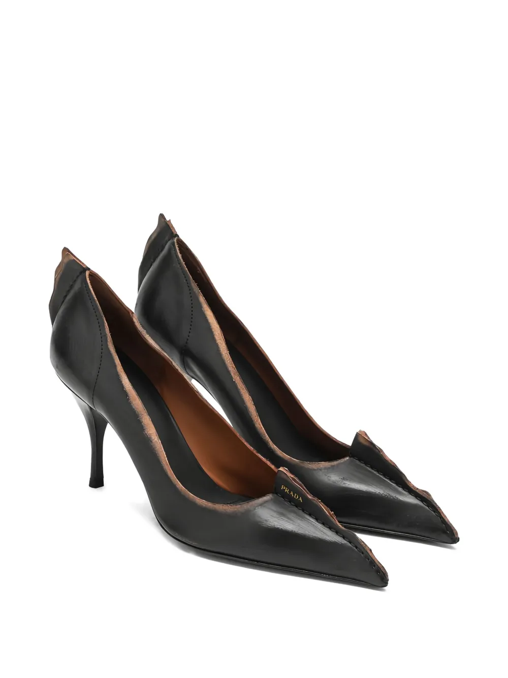 Prada 85mm calfskin pumps Zwart