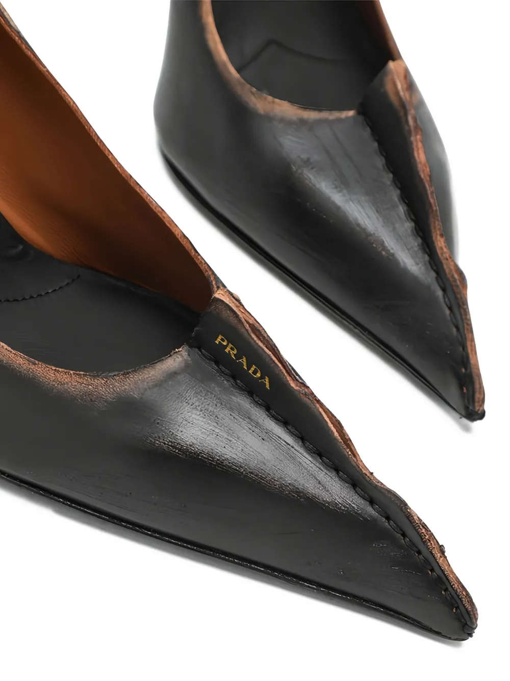 Prada 85mm calfskin pumps Zwart