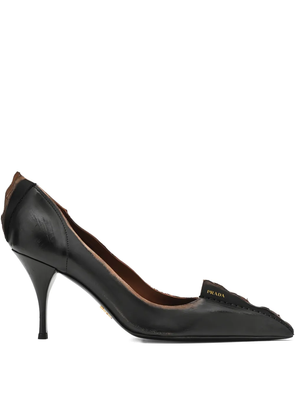 Prada 85mm calfskin pumps Zwart