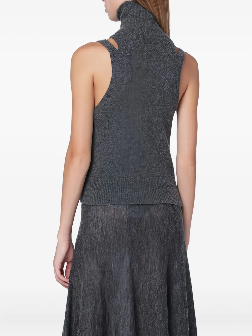 Roberto Collina Top met hoge hals Grijs