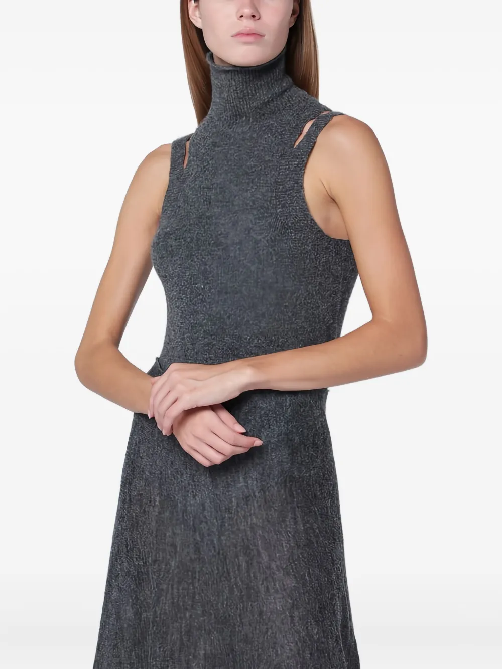 Roberto Collina high-neck knitted top | Grey | Image 1