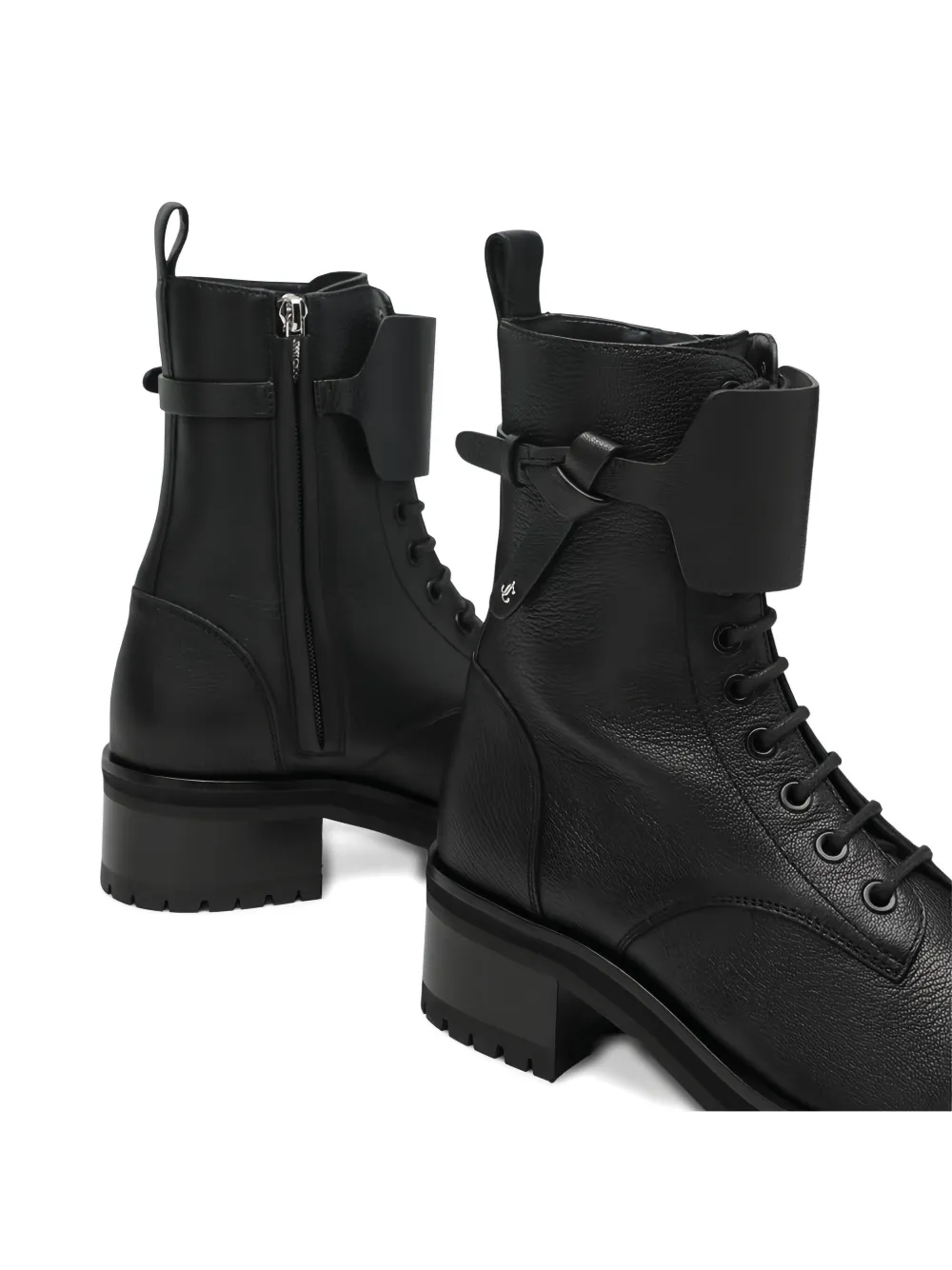 Jimmy Choo Rosabel combat boots met veters Zwart
