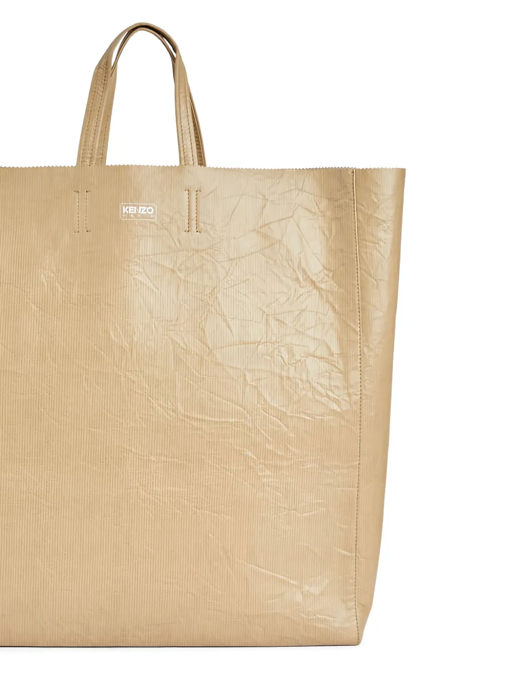 Kenzo Paper leren shopper Beige