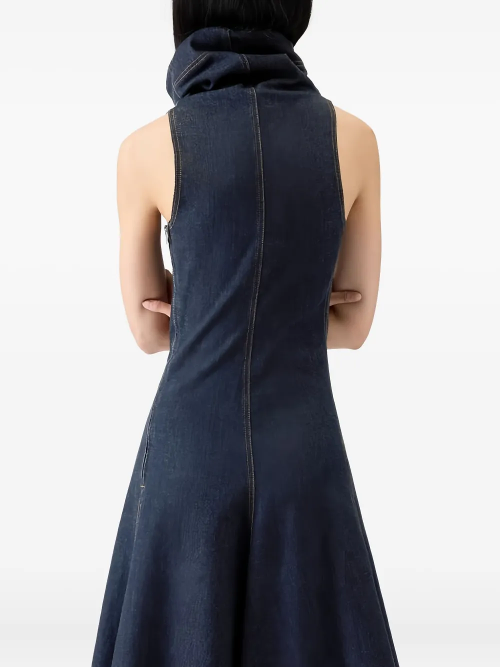 Jacquemus The Triangle de-Nîmes denim jurk Blauw